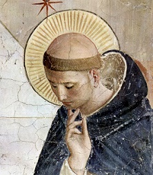 Dominikus in einem Fresko von Fra Angelico in San Marco (Florenz) Bildquelle: Wikipedia